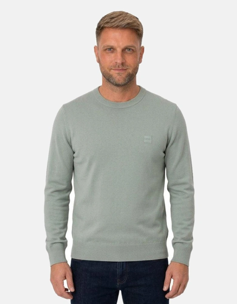 BOSS Kanovano Crew Neck Jumper Light Green