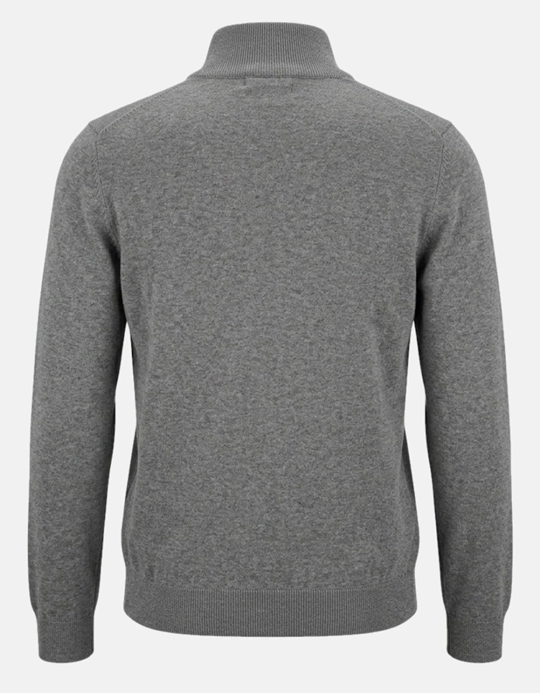 BOSS Kanobix Zip Neck Jumper Grey