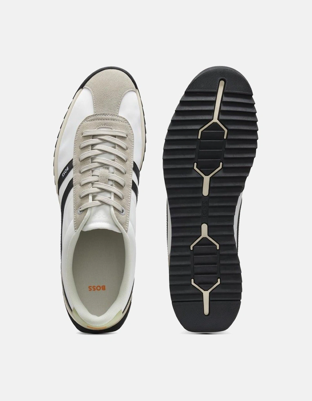 BOSS Zayn Low Profile Trainers Light Grey