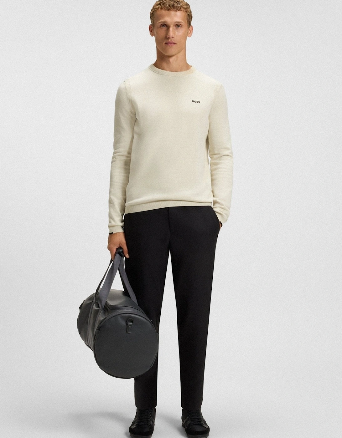 BOSS Ever-X Crew Neck Jumper Natural