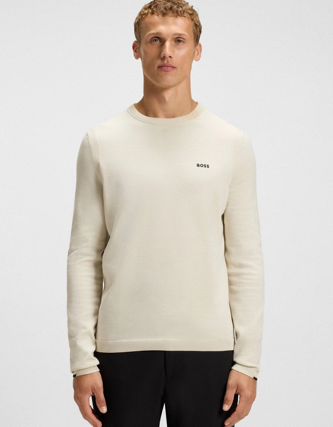 BOSS Ever-X Crew Neck Jumper Natural