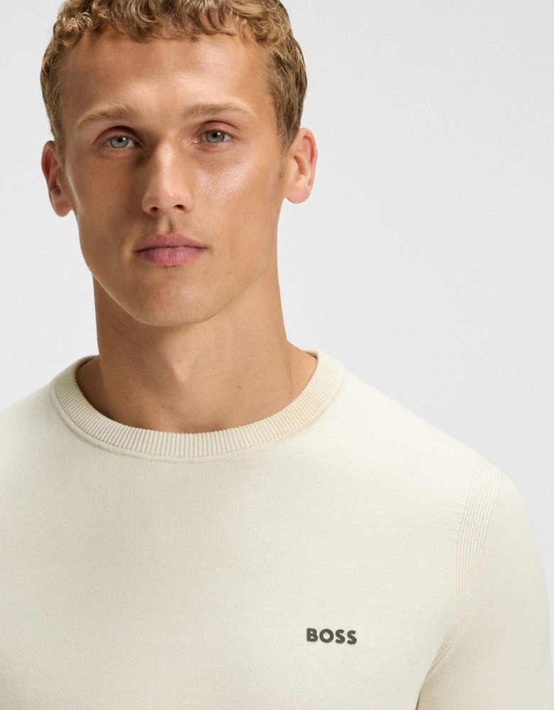 BOSS Ever-X Crew Neck Jumper Natural