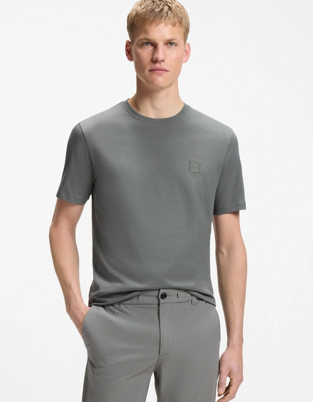 BOSS Tales T-Shirt Open Grey