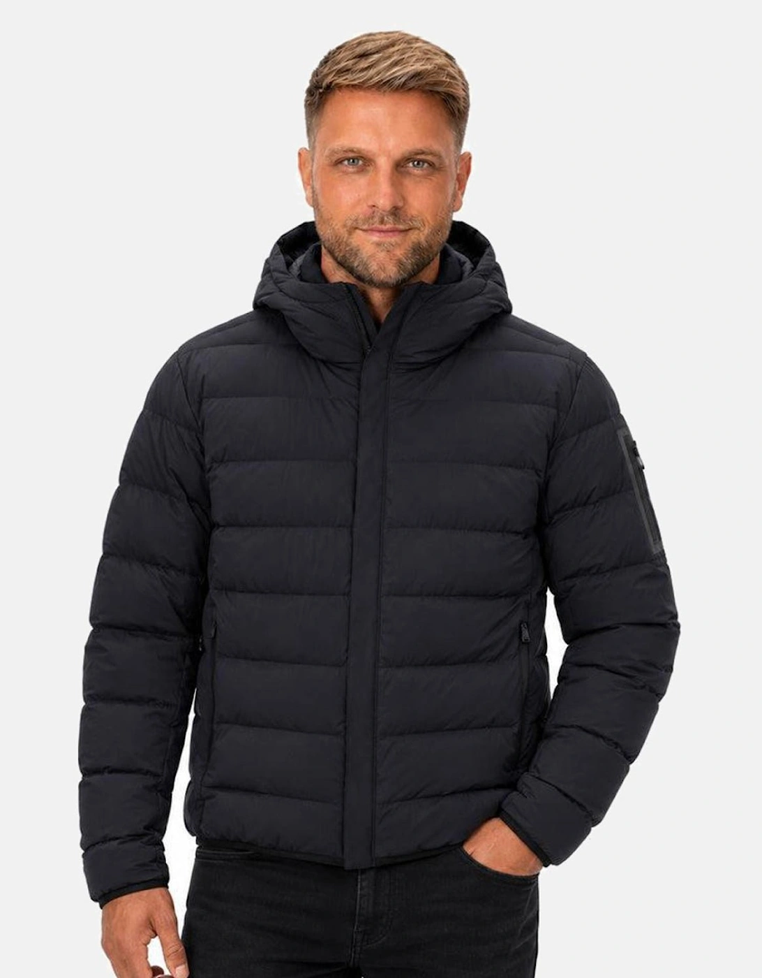 BOSS Riplite Hooded Down Jacket Dark Blue