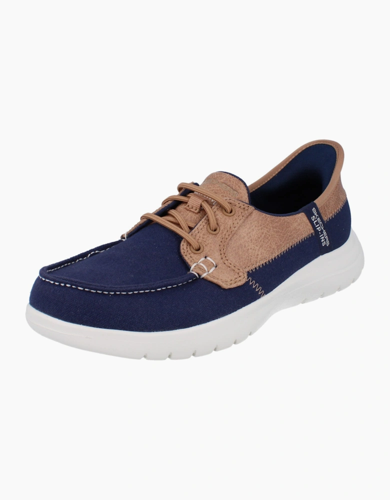 Skechers Slip Ins On The Go Flex - Palmilla Womens Trainers 136536 Shoes  NVY