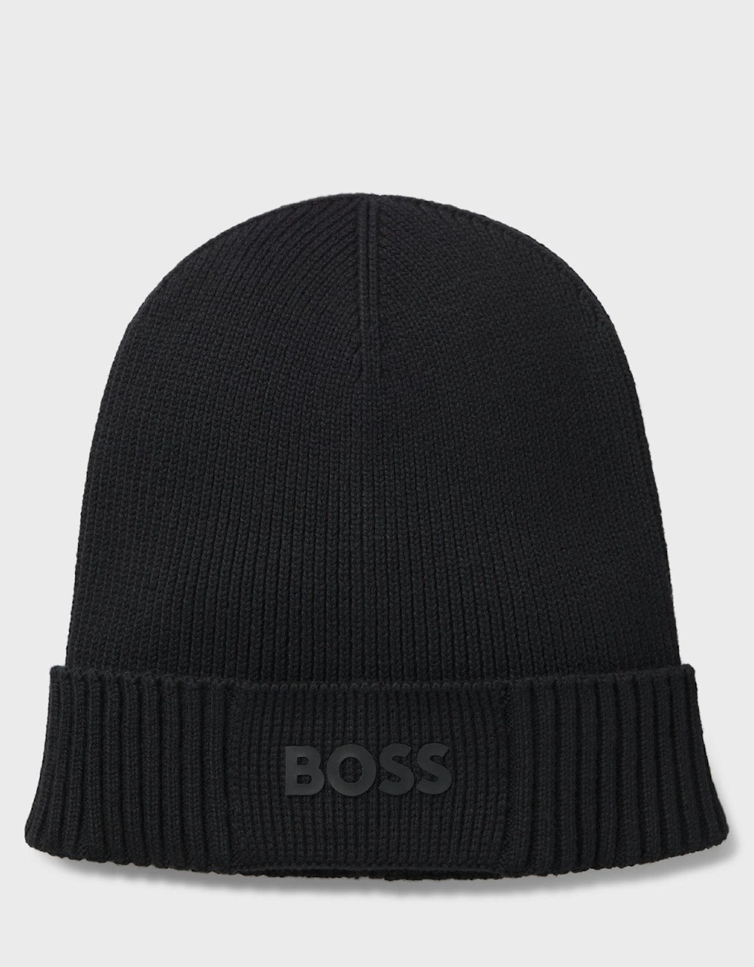 BOSS Asic Logo Beanie Hat Black