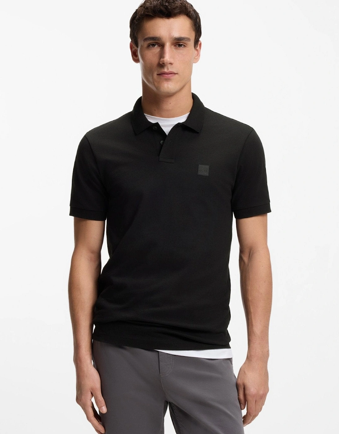 BOSS Slim Fit Passenger Polo Shirt Black