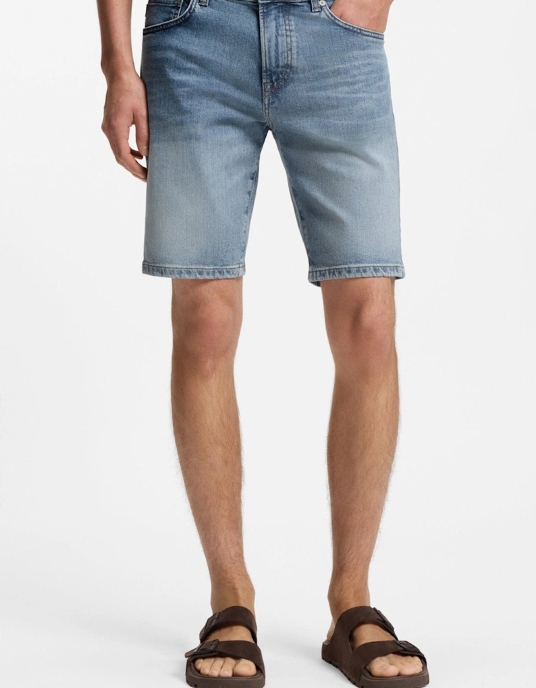 BOSS Re.Maine Denim Shorts Light Blue