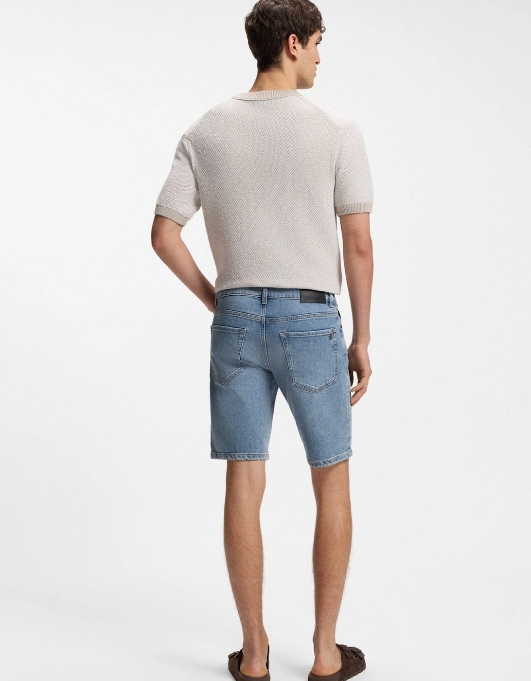 BOSS Re.Maine Denim Shorts Light Blue