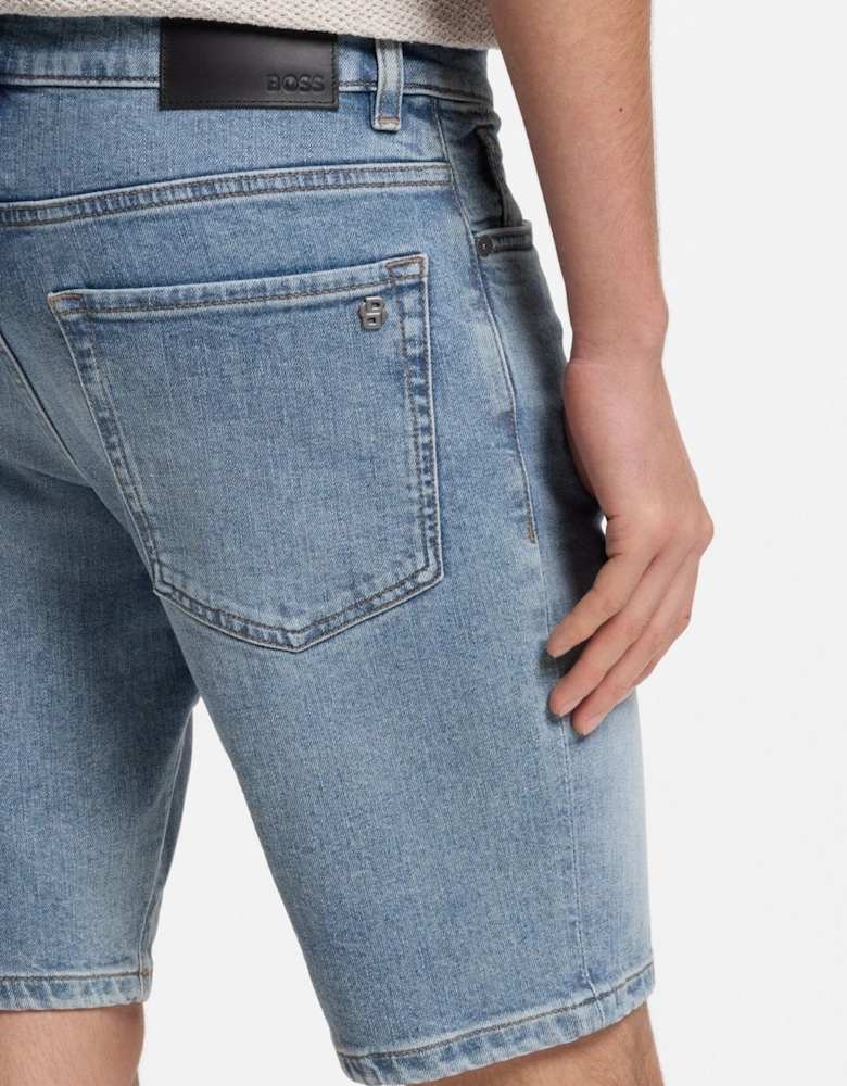 BOSS Re.Maine Denim Shorts Light Blue