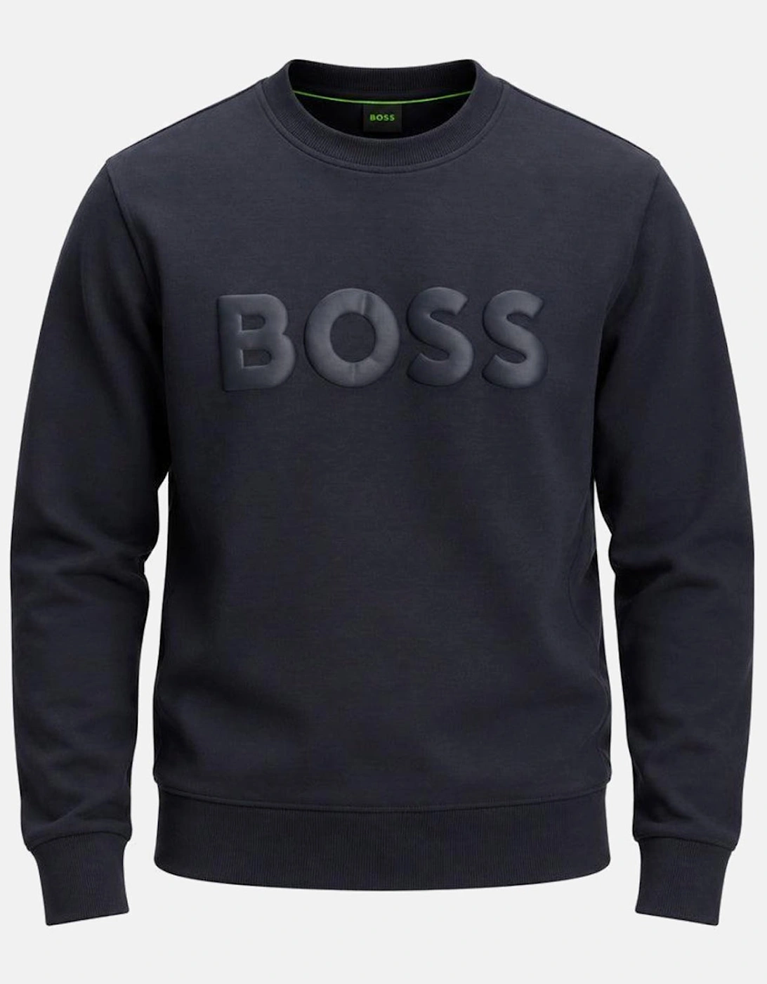 BOSS Salbo Tonal Logo Sweatshirt Dark Blue