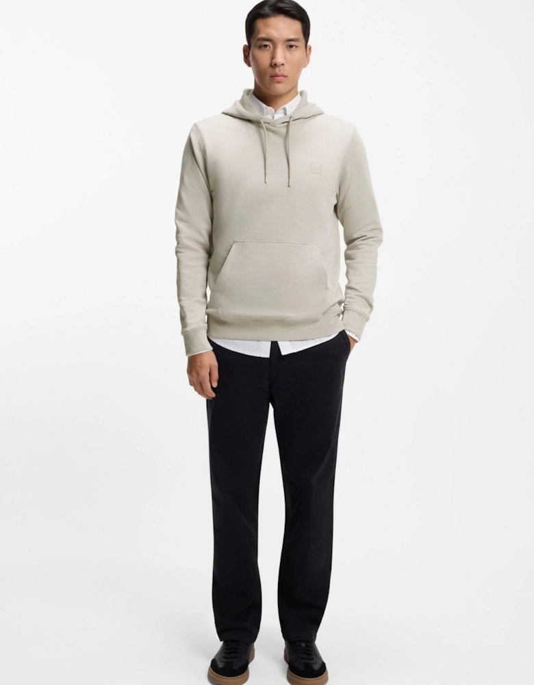 BOSS Wetalk Logo Patch Hoodie Light Grey