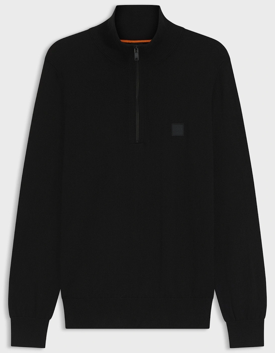 BOSS Kanobix Zip Neck Jumper Black