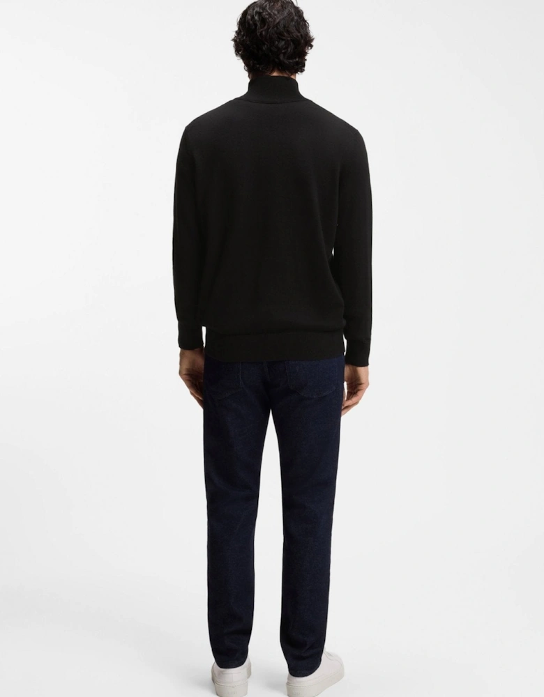 BOSS Kanobix Zip Neck Jumper Black
