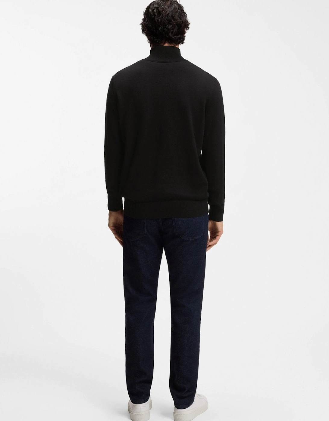 BOSS Kanobix Zip Neck Jumper Black
