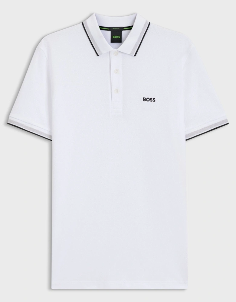 BOSS Paddy Piqué Polo Shirt White