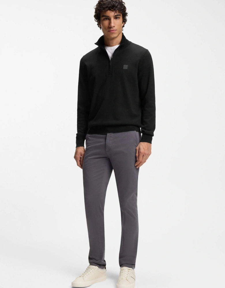 BOSS Kanobix Zip Neck Jumper Dark Blue