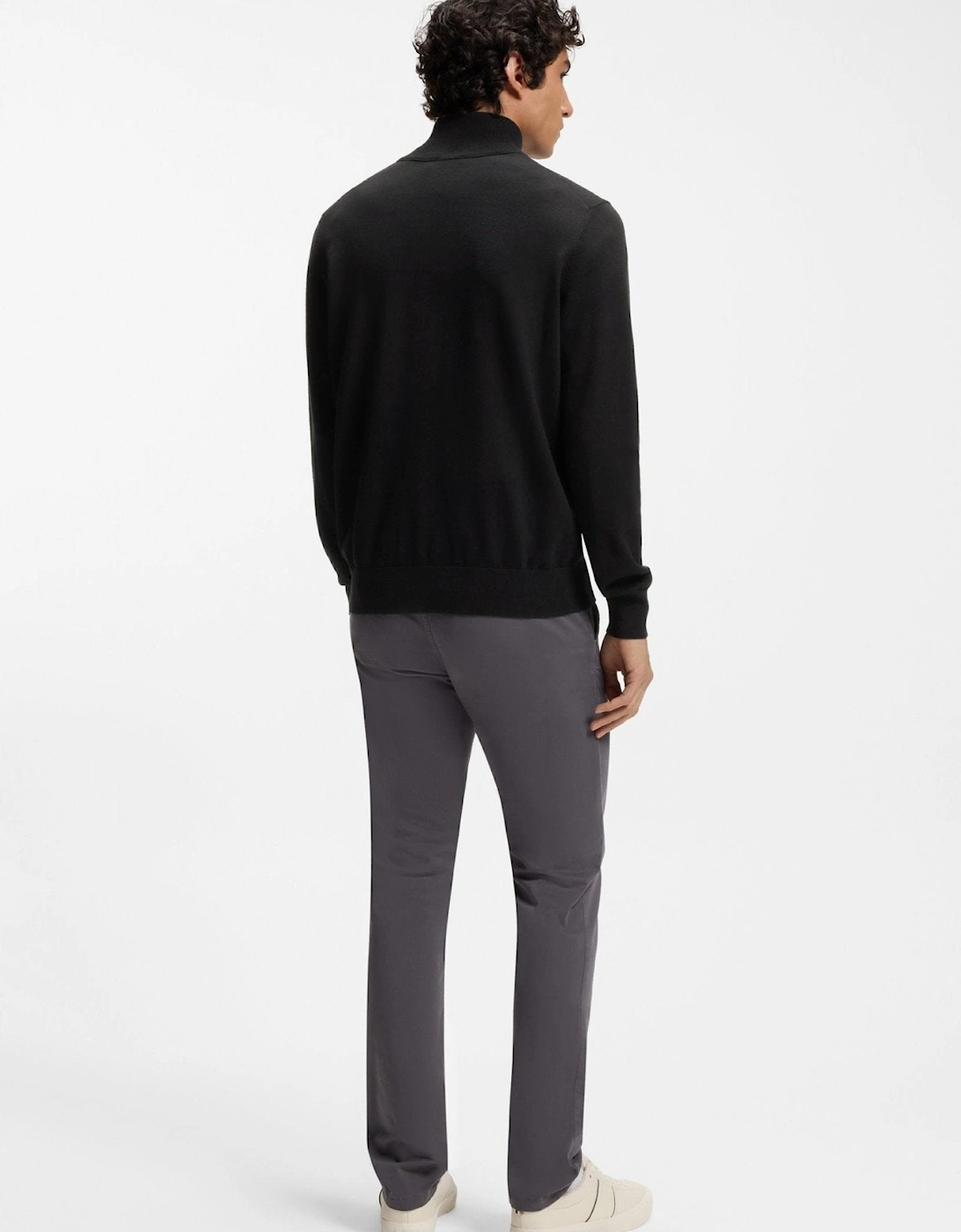 BOSS Kanobix Zip Neck Jumper Dark Blue
