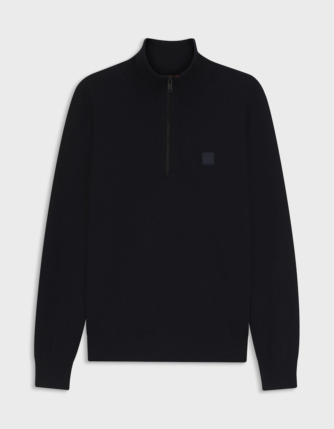 BOSS Kanobix Zip Neck Jumper Dark Blue