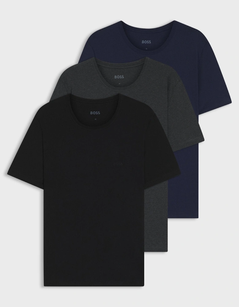 BOSS 3 Pack Classic T-Shirts Black Dark Grey Navy