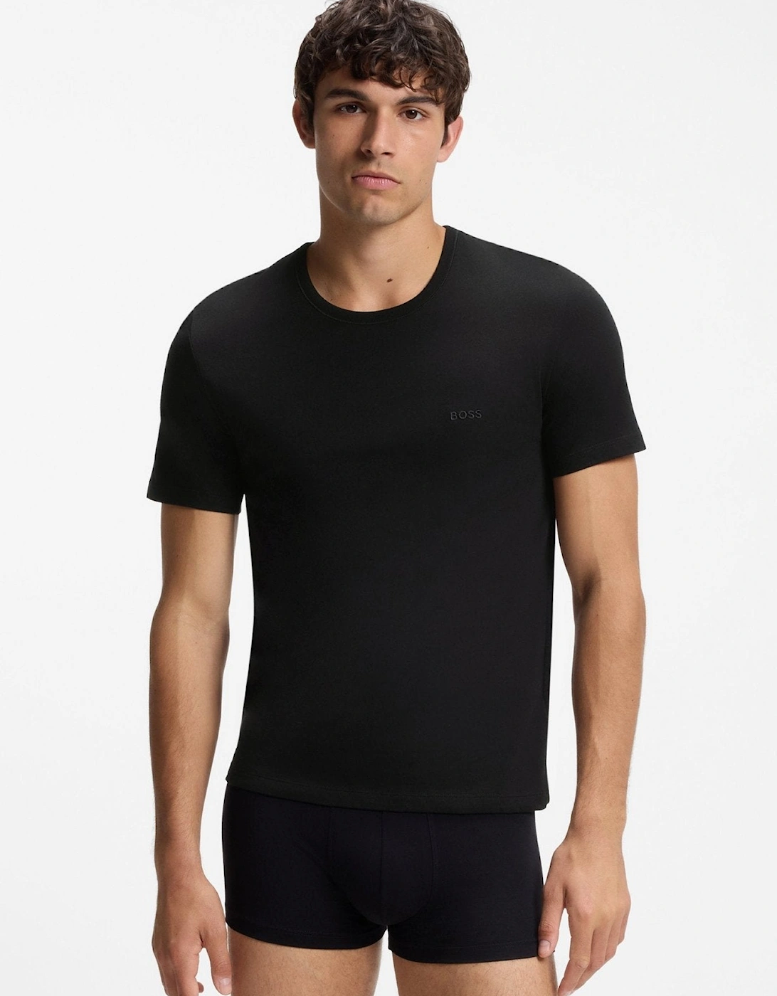 BOSS 3 Pack Classic T-Shirts Black Dark Grey Navy