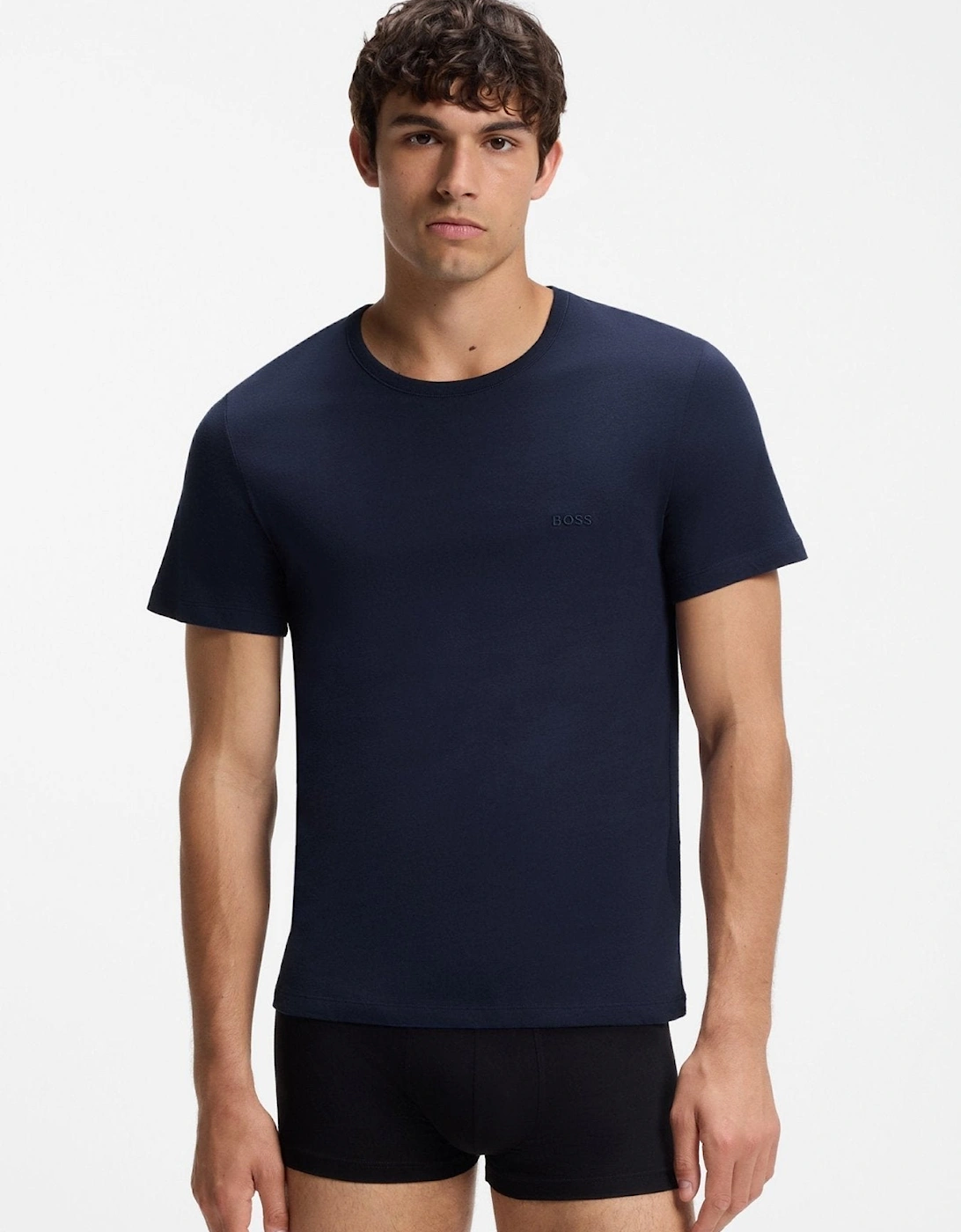 BOSS 3 Pack Classic T-Shirts Black Dark Grey Navy