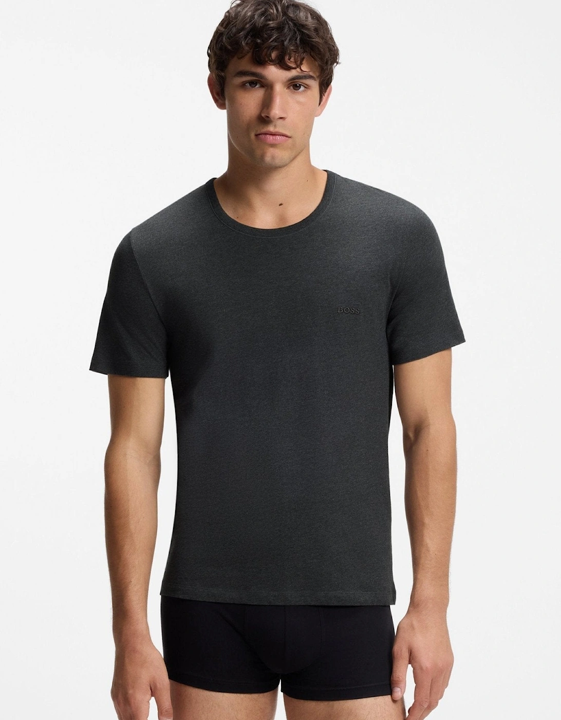 BOSS 3 Pack Classic T-Shirts Black Dark Grey Navy