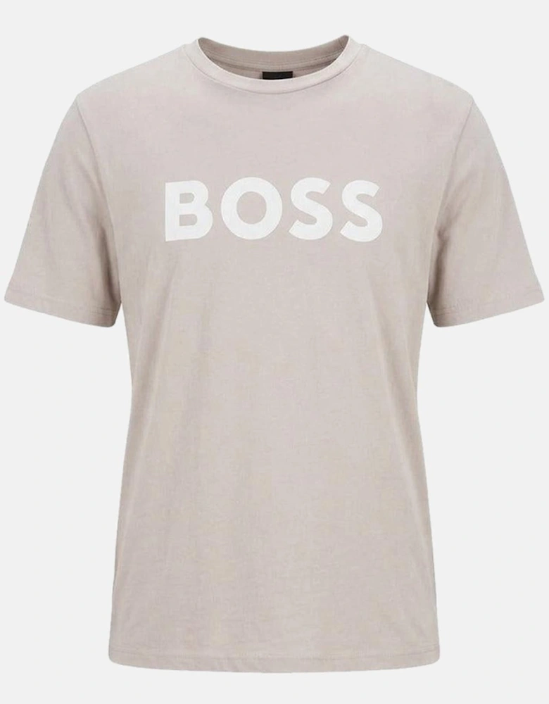 BOSS Thinking Logo T-Shirt Open Grey
