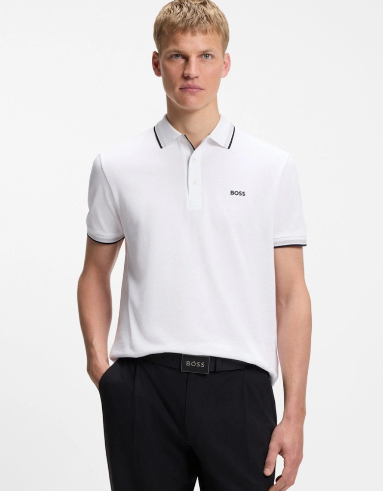 BOSS Paddy Piqué Polo Shirt White