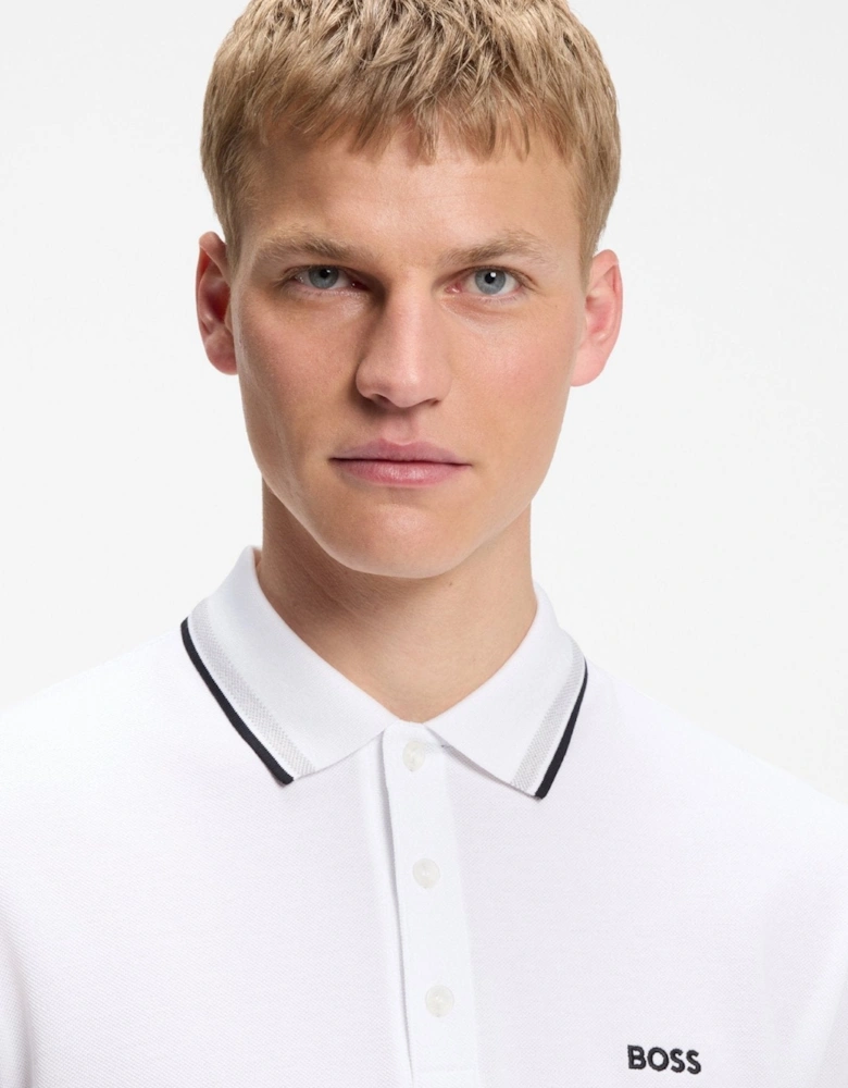 BOSS Paddy Piqué Polo Shirt White