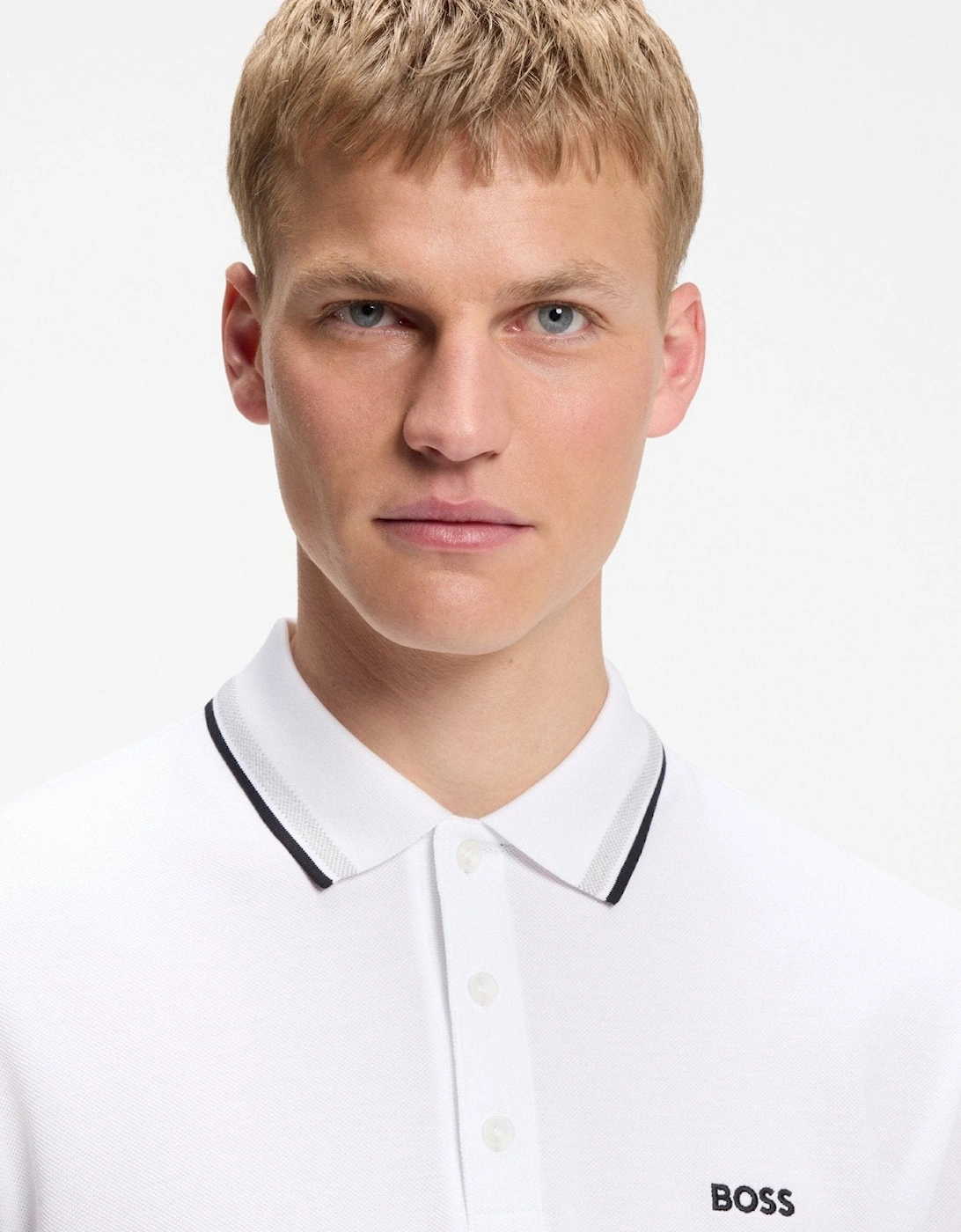 BOSS Paddy Piqué Polo Shirt White