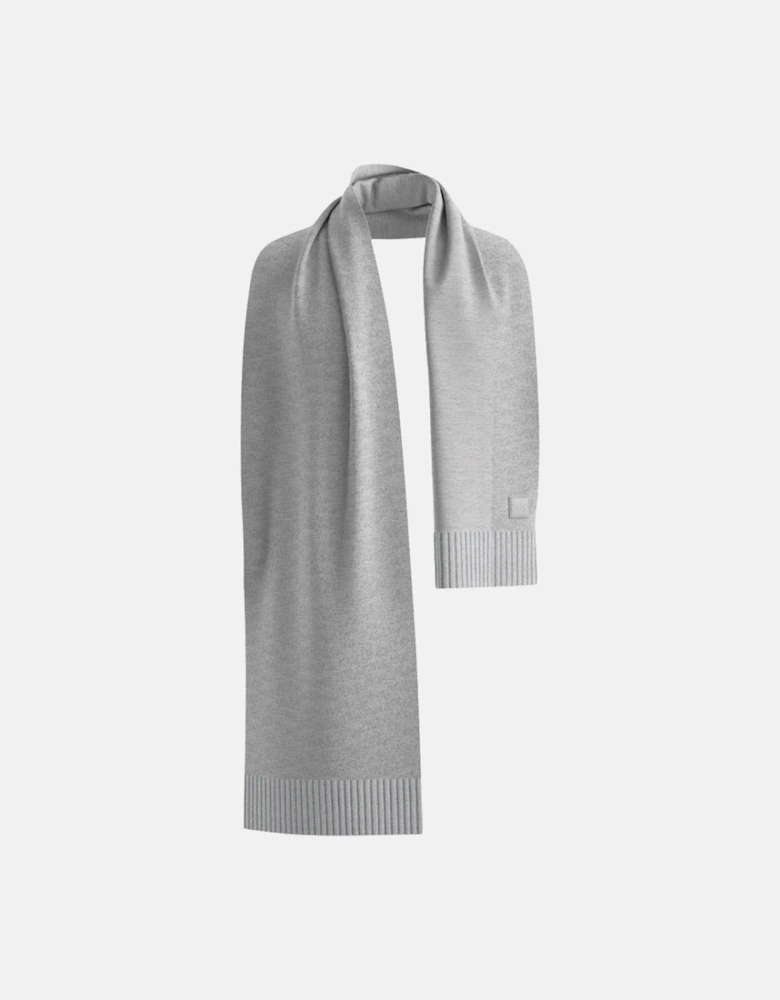 BOSS Akaio Knitted Scarf Silver