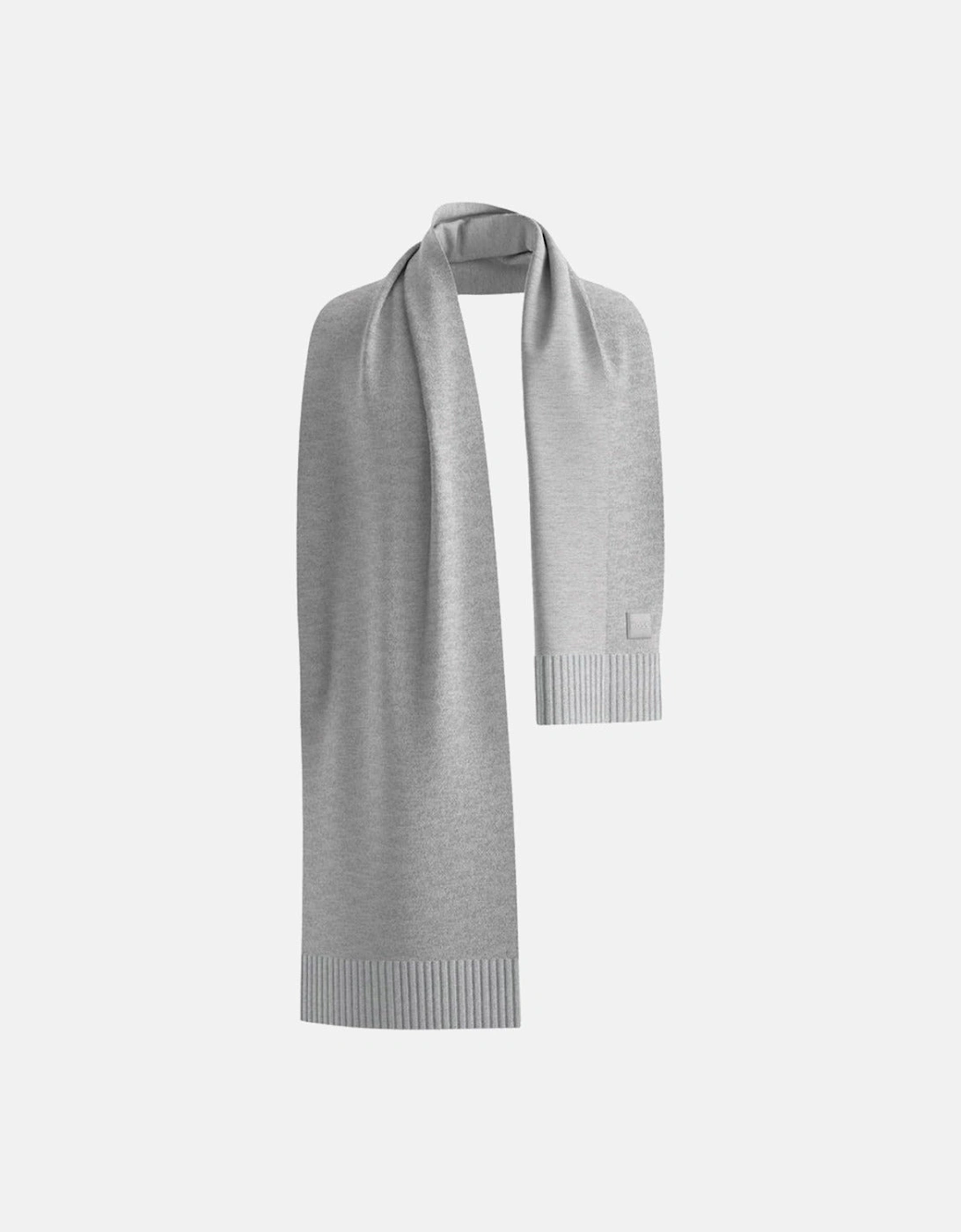 BOSS Akaio Knitted Scarf Silver