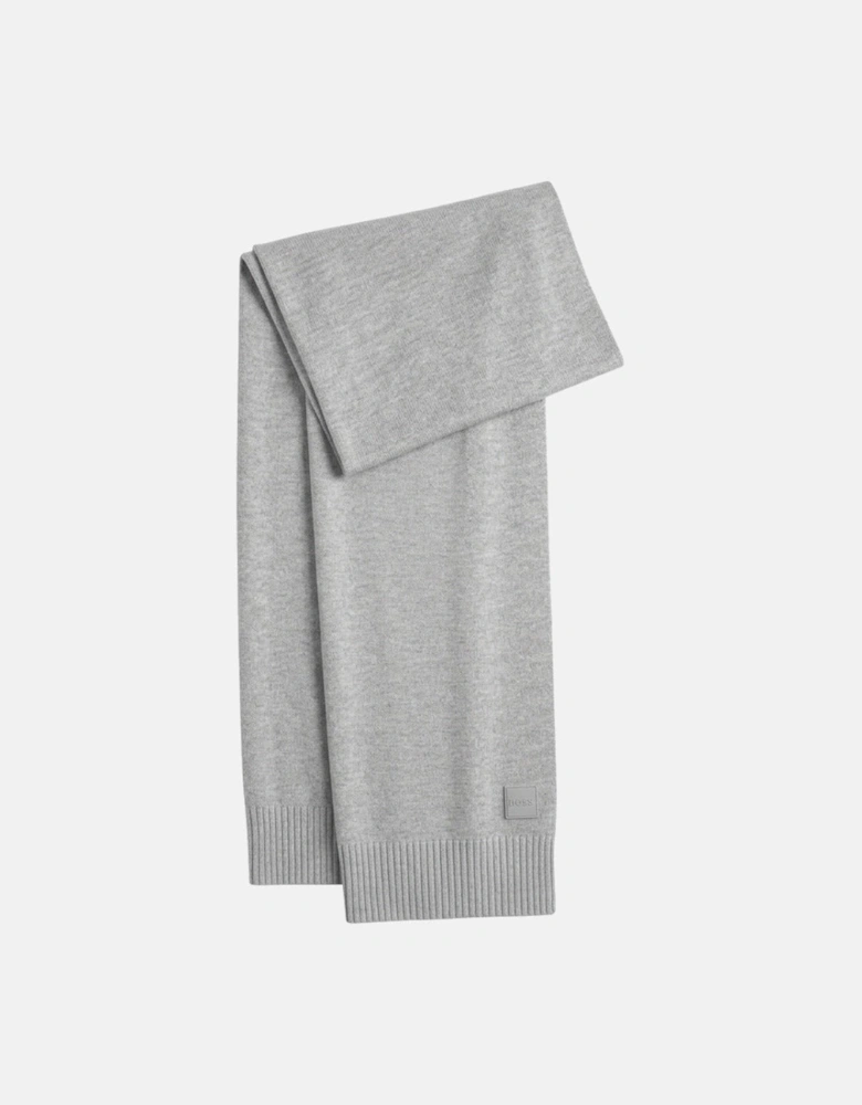 BOSS Akaio Knitted Scarf Silver