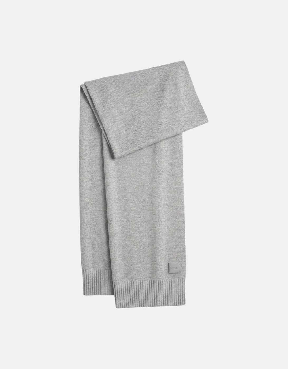 BOSS Akaio Knitted Scarf Silver