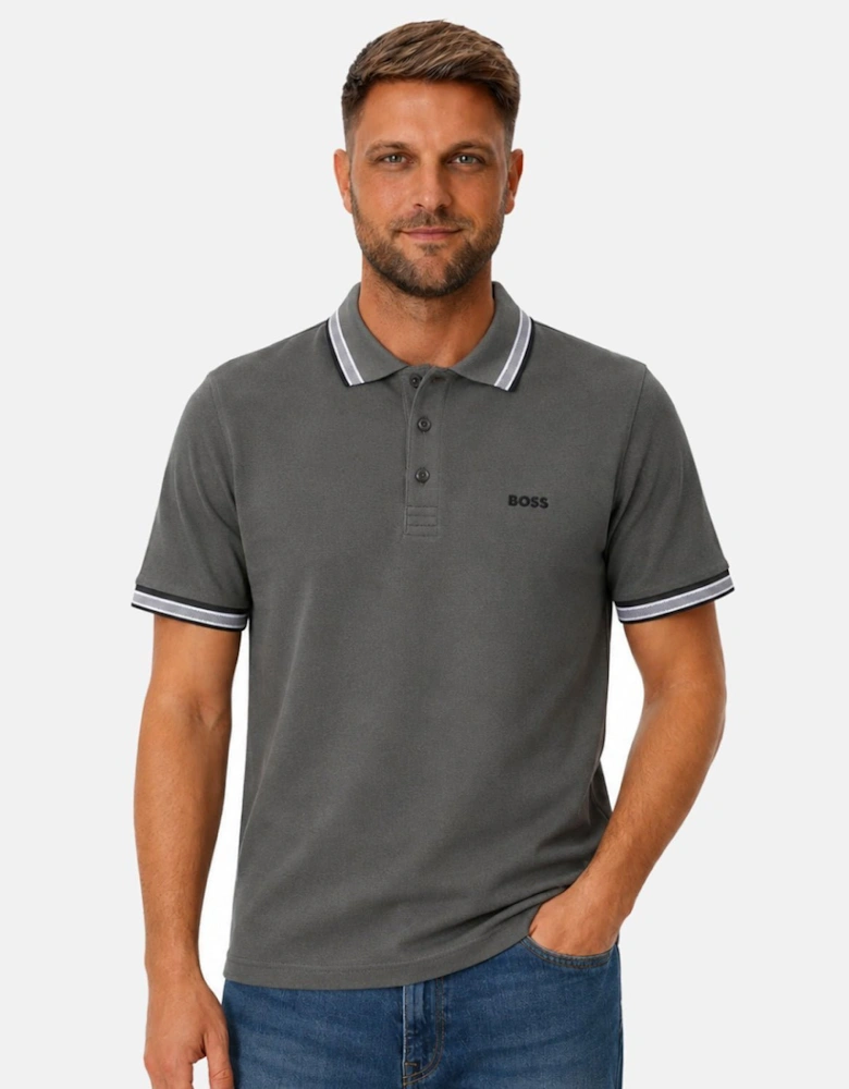 BOSS Paddy Piqué Polo Shirt Dark Grey