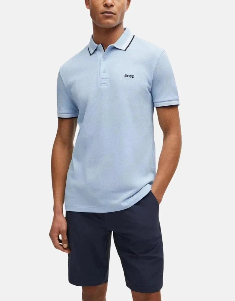 BOSS Paddy Piqué Polo Shirt Light Pastel Blue