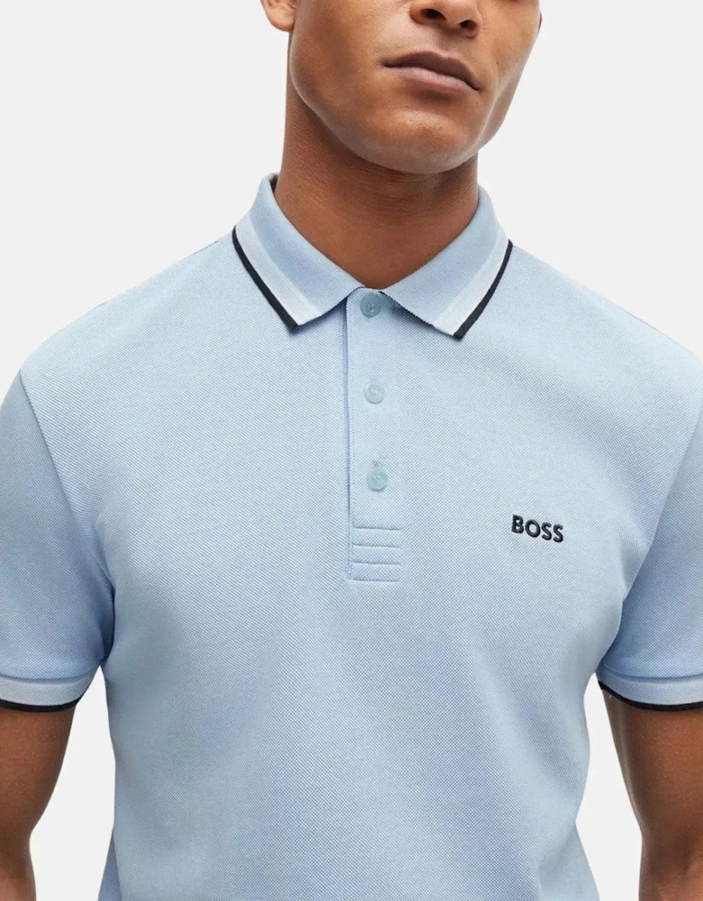 BOSS Paddy Piqué Polo Shirt Light Pastel Blue