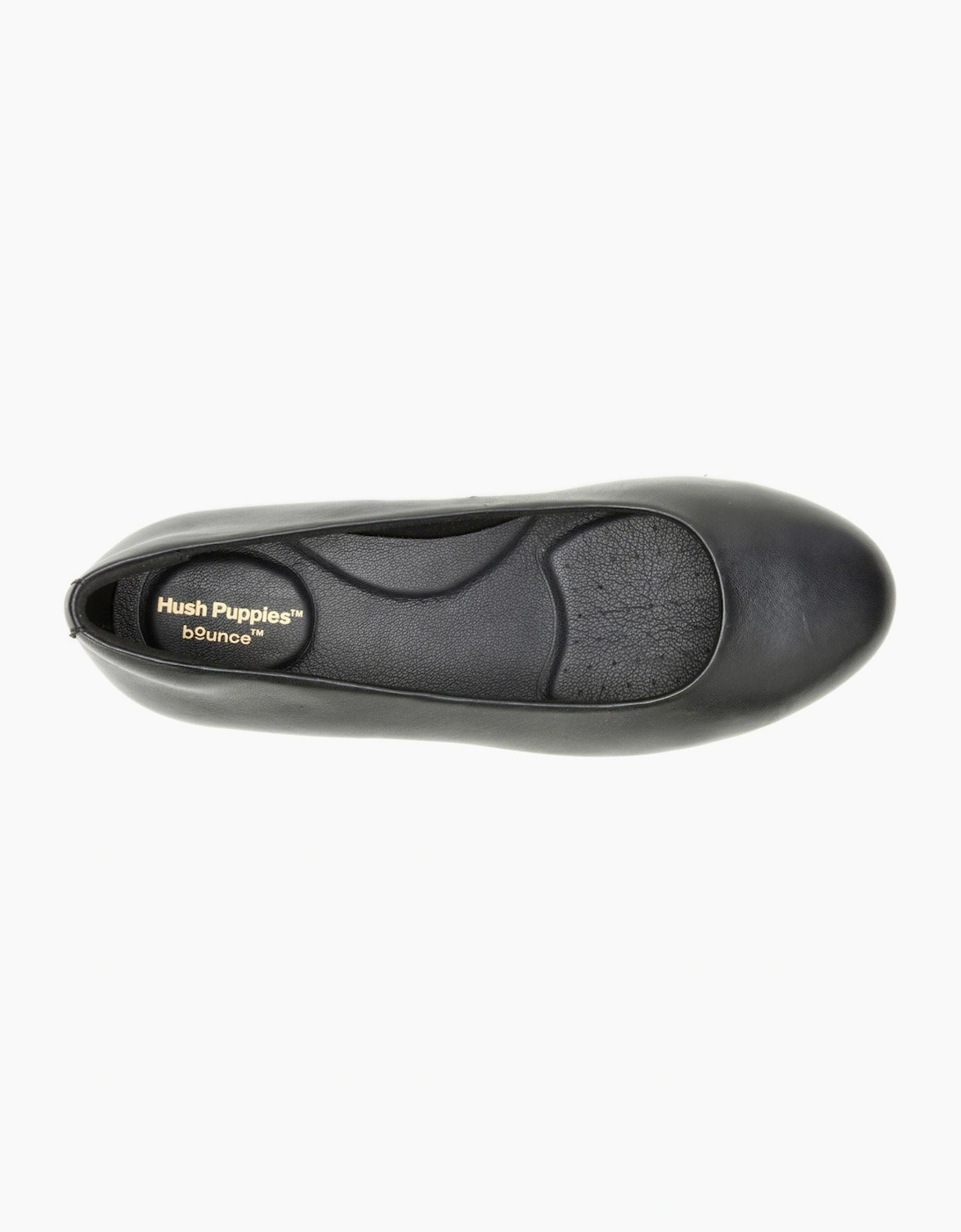 Hush Puppies Alice Flat Leather Women's Black Standard Flats