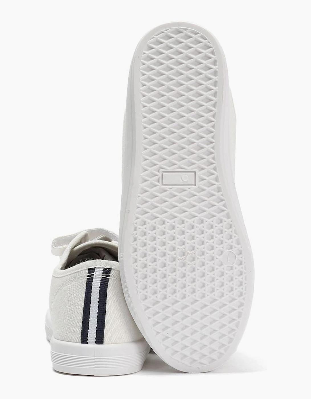 Penguin Junior Sparton Velcro White/Navy Trainers