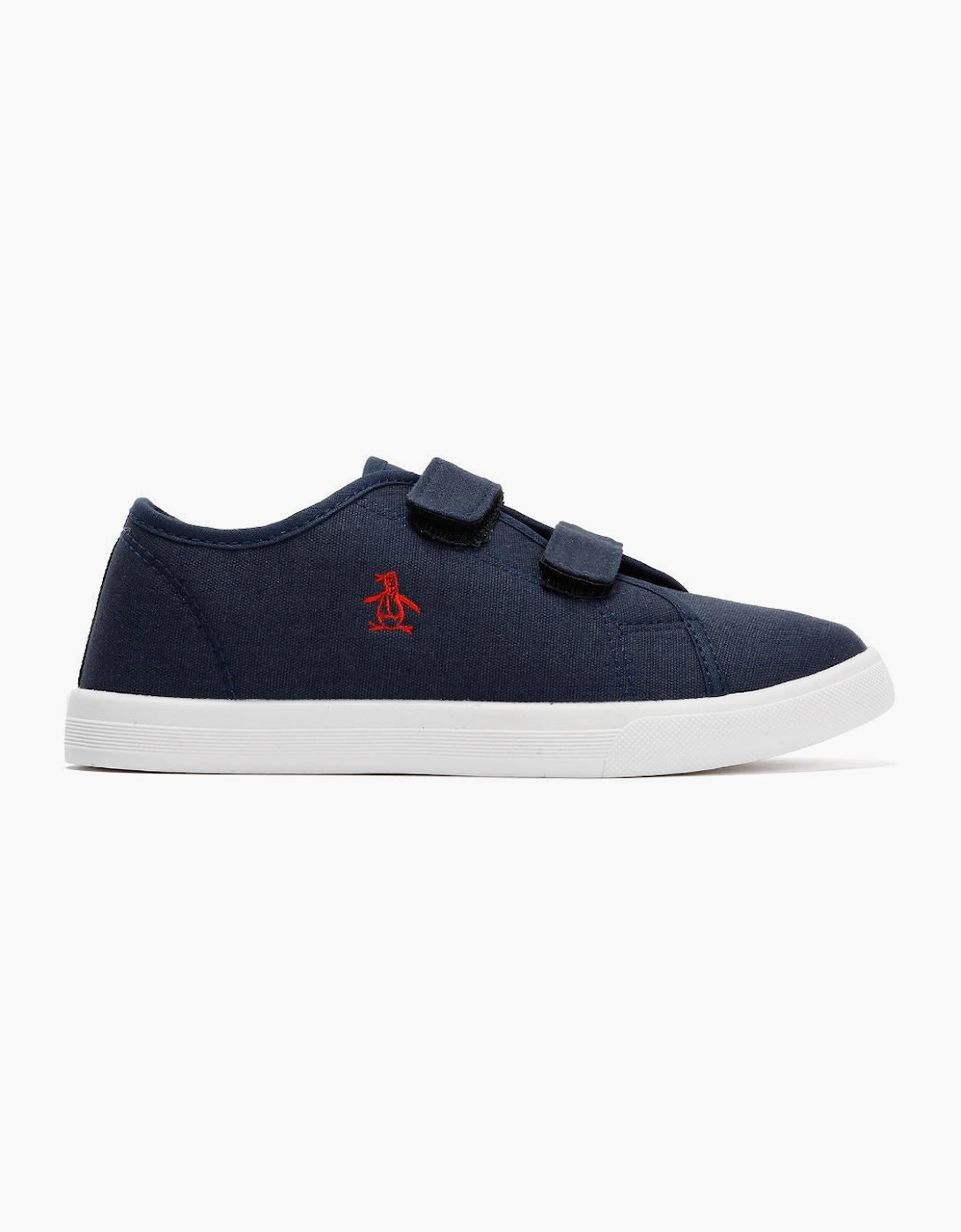 Penguin Junior Sparton Velcro Navy/Red Trainers
