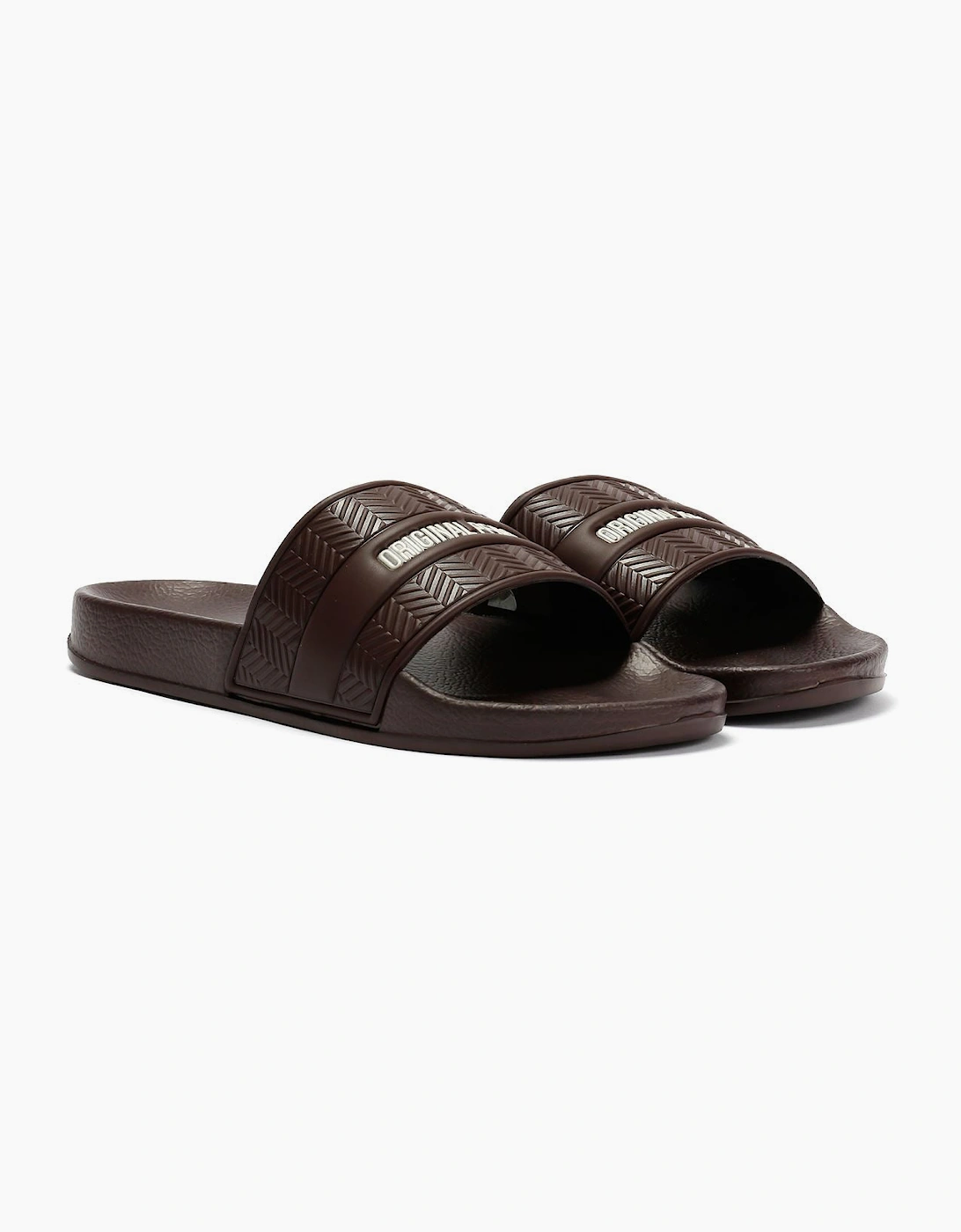Penguin Paradise Men's Chocolate Slides