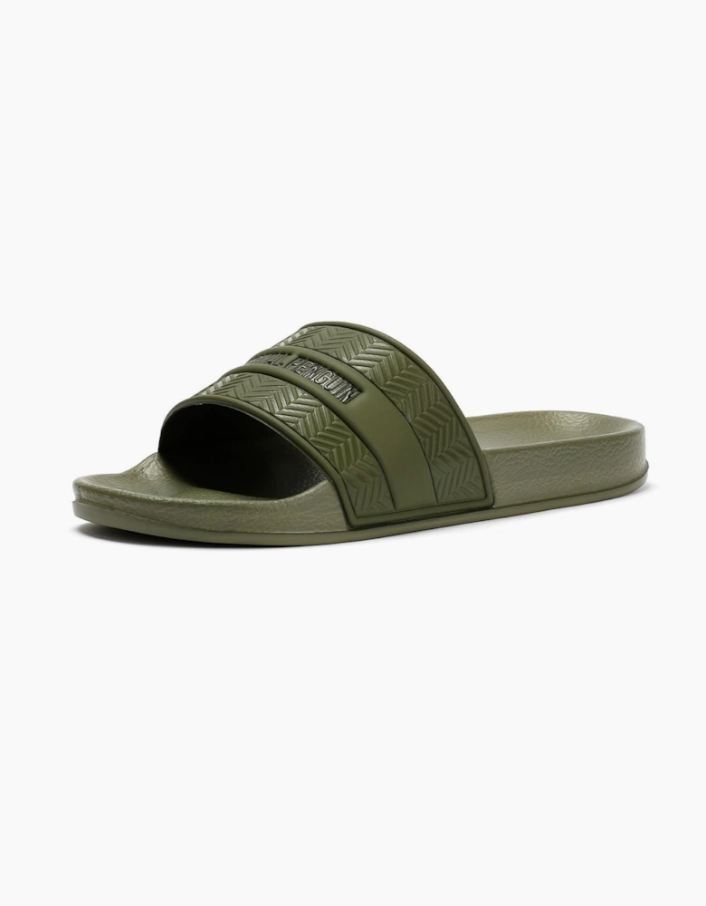 Penguin Paradise Men's Khaki Slides