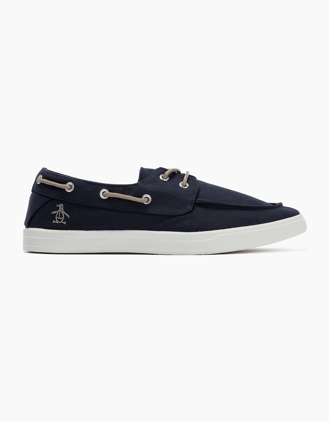 Penguin Sailor Canvas Men's Navy Lace-Up Shoes