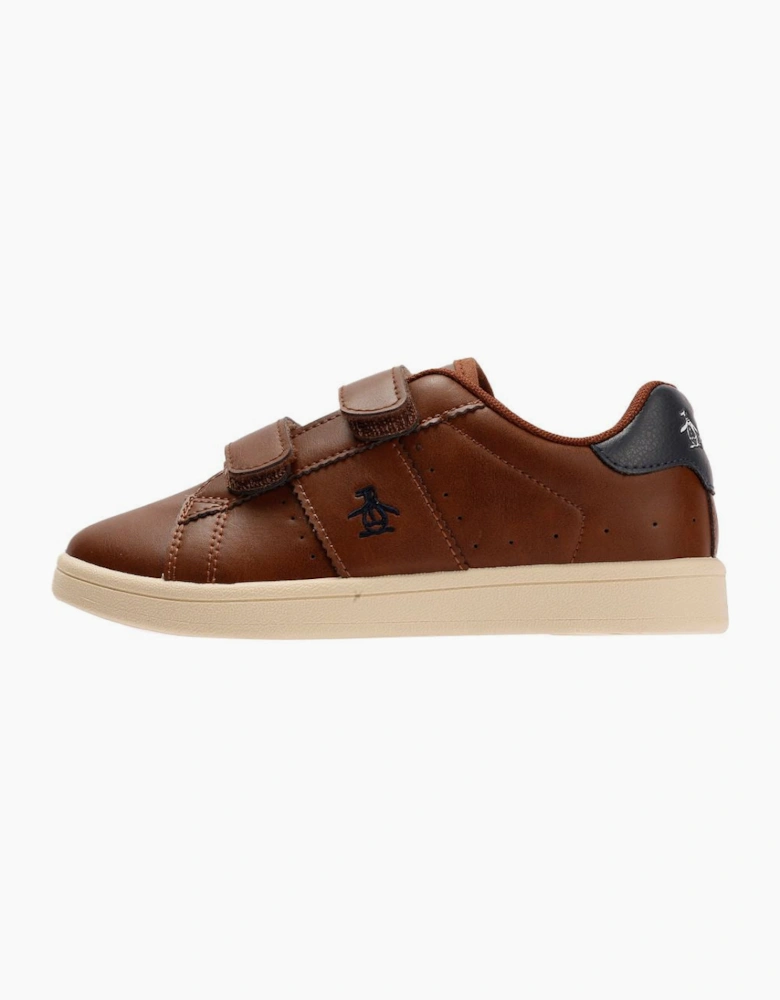 Penguin Junior Marble Tan/Navy Trainers