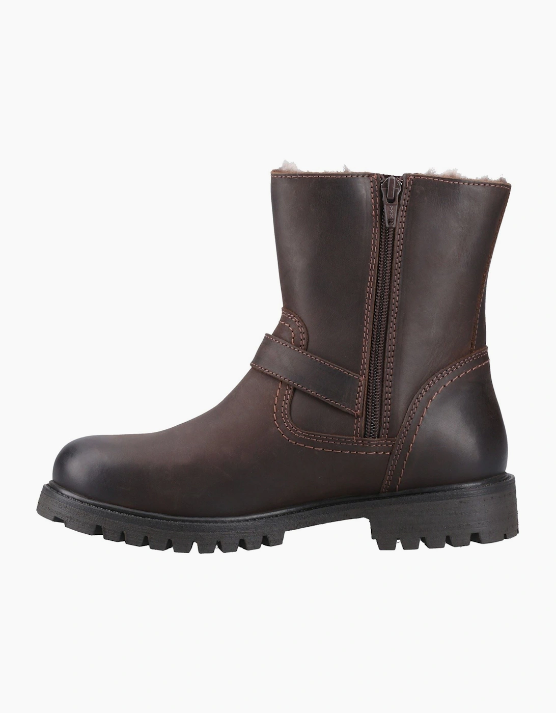 Cotswold Tetbury Leather Women's Brown Heeled Ankle Boots