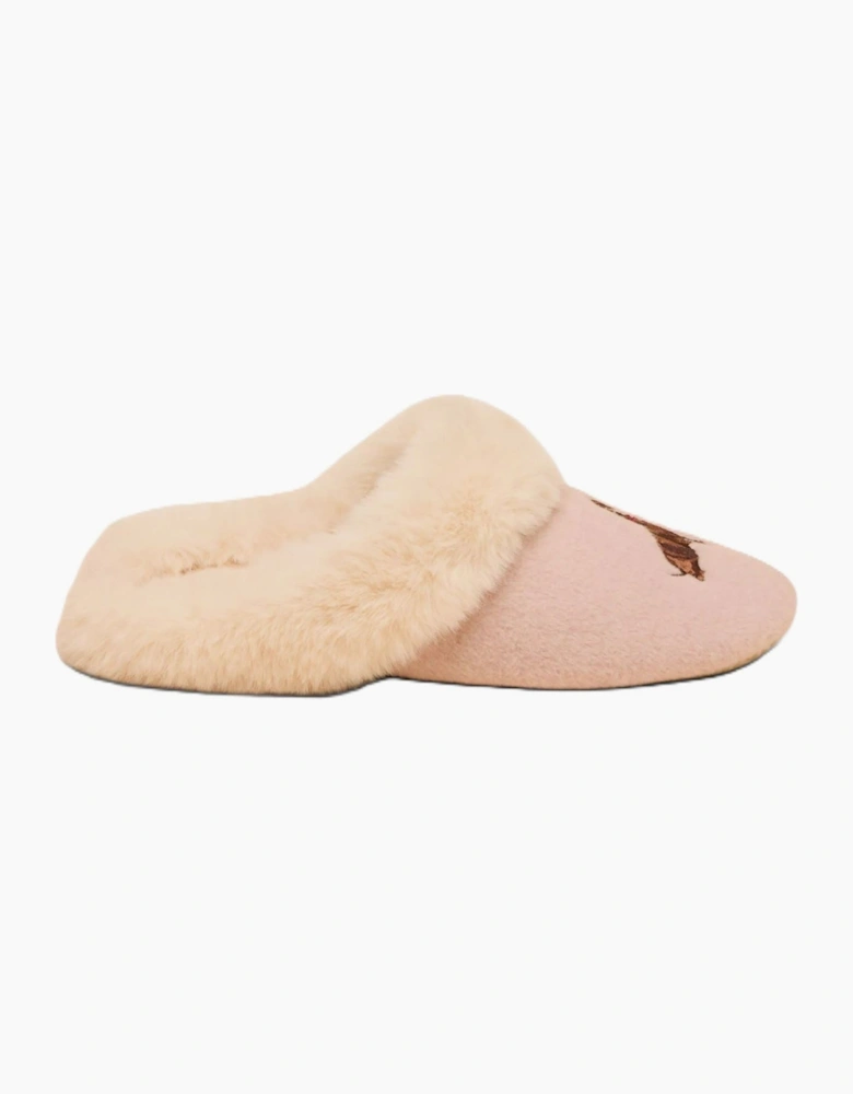 Joules Slippet Luxe Dog Women's Pink Slippers