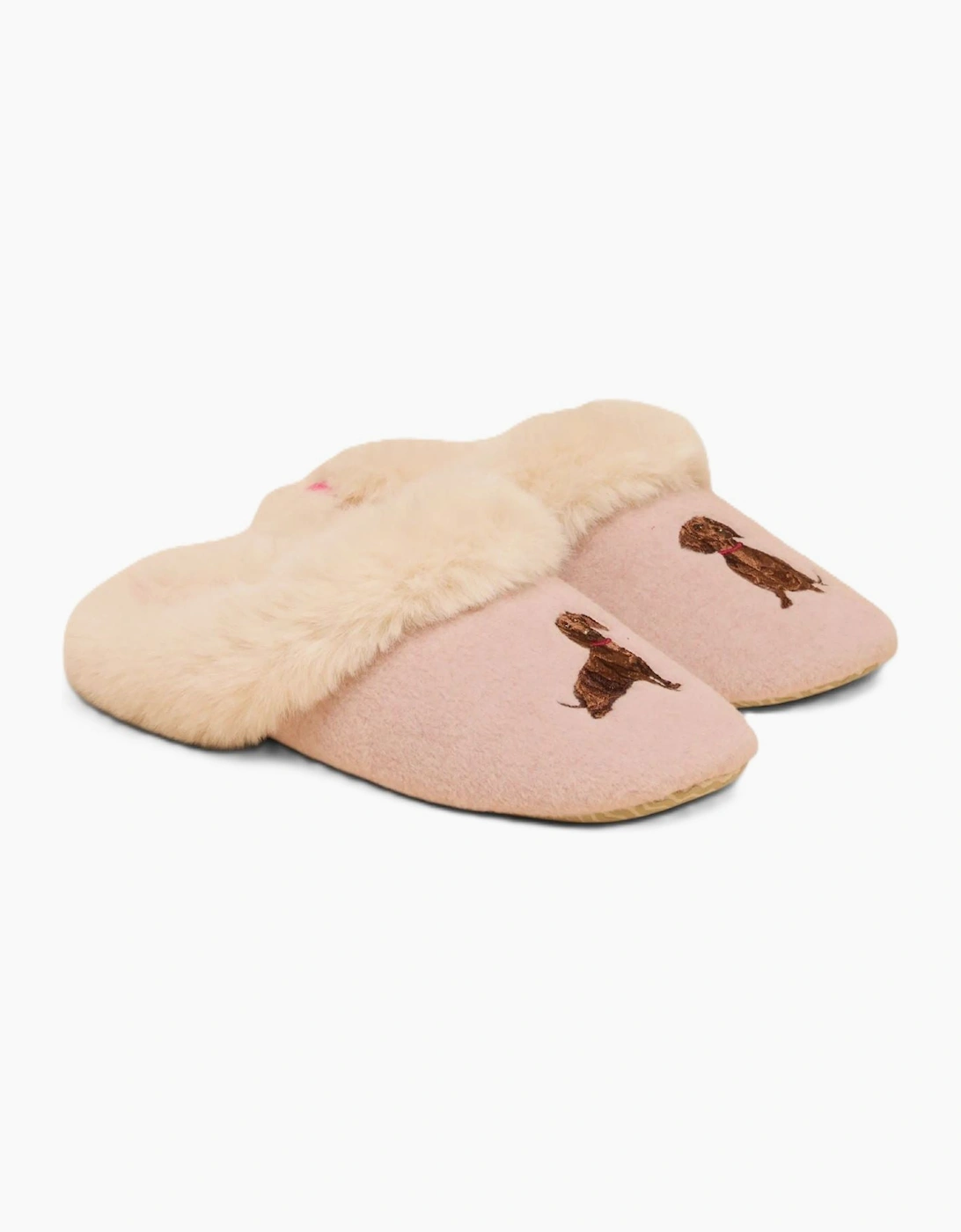 Joules Slippet Luxe Dog Women's Pink Slippers