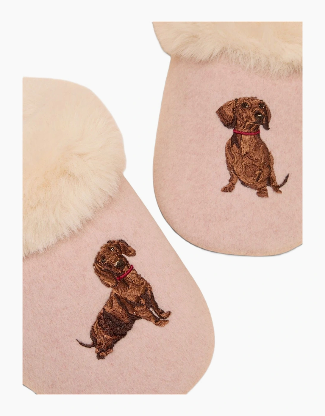 Joules Slippet Luxe Dog Women's Pink Slippers