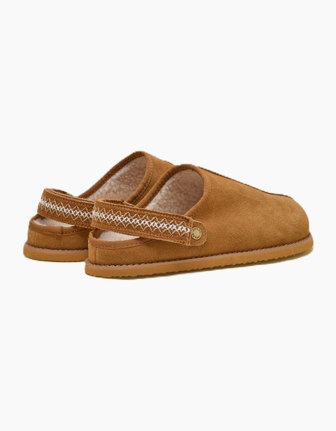 Joules Clog Suede Women's Chestnut Brown Slippers